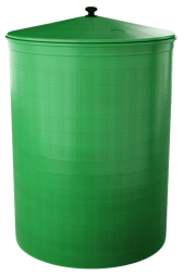 Бочка пластиковая садовая для дождевой воды и полива, 300л, зеленый [331]