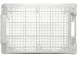 Ящик пластиковый морозостойкий перфорированный, 600x400x200 мм, 48 л, белый [102]