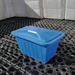 Ванна пластиковая пищевая с крышкой К, 400 л, HDPE, синий [121207.0400.601.002]