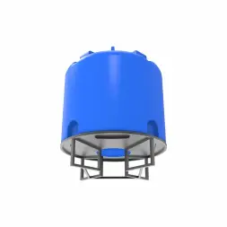 Емкость TR 5000 л под плотность до 1,5 г/см3 синяя на основании для полного слива F