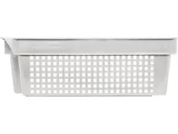 Ящик пластиковый морозостойкий перфорированный, 600x400x200 мм, 48 л, белый [102-У]