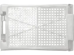Ящик пластиковый морозостойкий перфорированный, 600x400x200 мм, 48 л, белый [102-У]