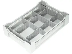 Ящик пластиковый морозостойкий перфорированный, 600x400x135 мм, 32,4 л, белый [120]