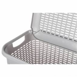 Корзина для белья 50л, светло-серый