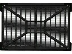 Ящик пластиковый перфорированный, 600x400x135 мм, 32,4 л, черный [119]