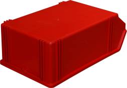 Ящик пластиковый сплошной, 500×310×183 мм, 28 л, красный [7965]