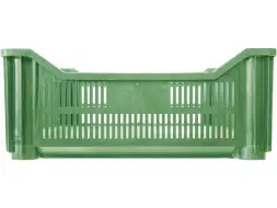 Ящик пластиковый перфорированный, 500x300x120 мм, 18 л, зеленый [121]