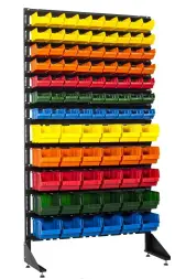 Стеллаж с пластиковыми ящиками 1801-0/7/5