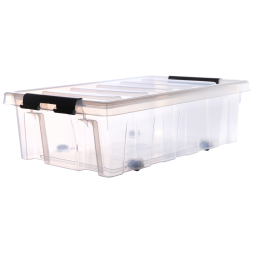 Контейнер с крышкой и клипсами Rox Box Original, 35 л, 580x390x180 мм, прозрачный