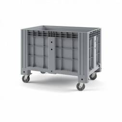 Крупногабаритный сплошной пластиковый контейнер на колёсах IBOX, 1200х800x800 мм, серый [11.602F.92.PE.C13]