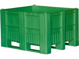 Пластиковый контейнер сплошной на полозьях BoxPallet C-Box 1210 S, 1200х1000х740 мм, зеленый