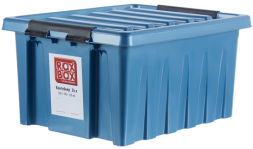 Контейнер с крышкой и клипсами Rox Box Original, 36 л,  500×390×250 мм, синий [036-00.06]