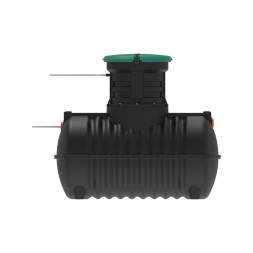 Автономная канализация Rostok Ground 4 с горловиной 600 мм и принудительным отведением, 1800л, черный [504.1500.899.003]