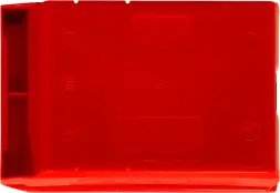 Ящик (лоток) пластиковый сплошной, 170x105x75 мм, 1.34 л, красный [5001]
