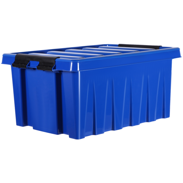 Контейнер с крышкой и клипсами Rox Box Original, 16 л, 415x300x190 мм, синий в Нижнем Новгороде
